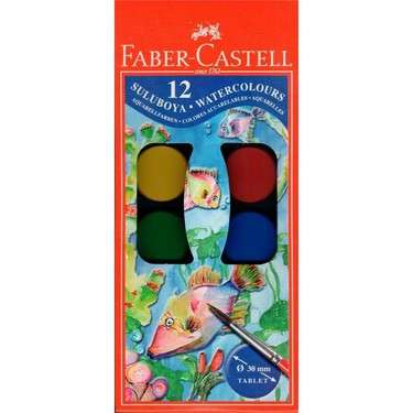 Faber-Castell 12'Li Büyük Tablet Sulu Boya