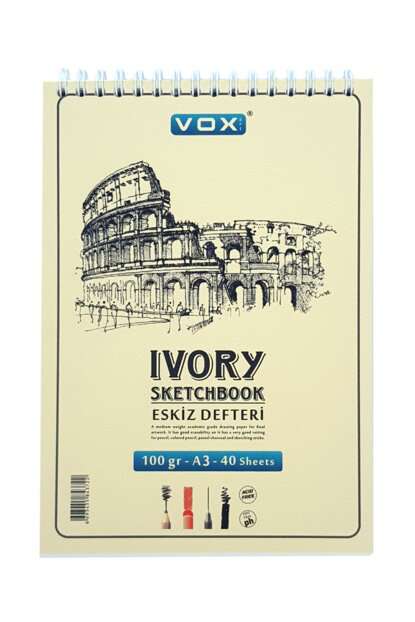 VOX Ivory Eskiz Defteri 100gr-A3-40 Sayfa
